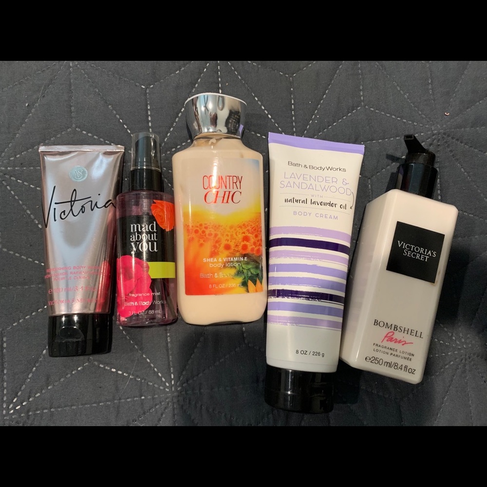 Lot of Bath and Body and VS Lotions and spray
